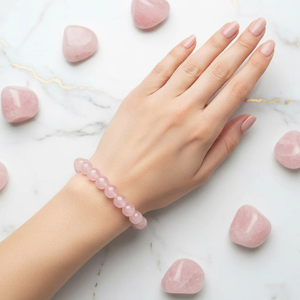 Rosenquarz Armband – Selbstliebe, Mindset, Balance & Kristallschmuck