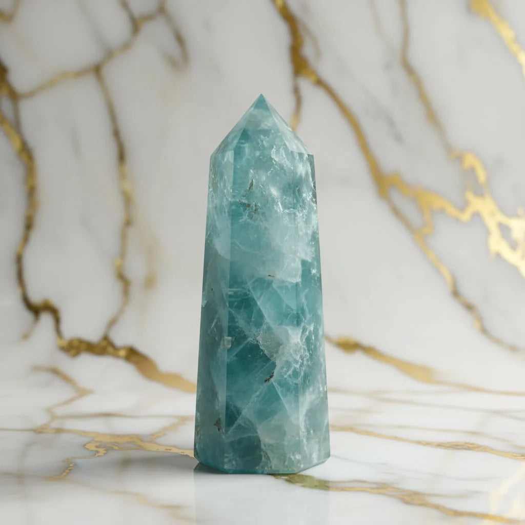Aquamarin Obelisk – Klarheit, Schutz & energetische Fokussierung