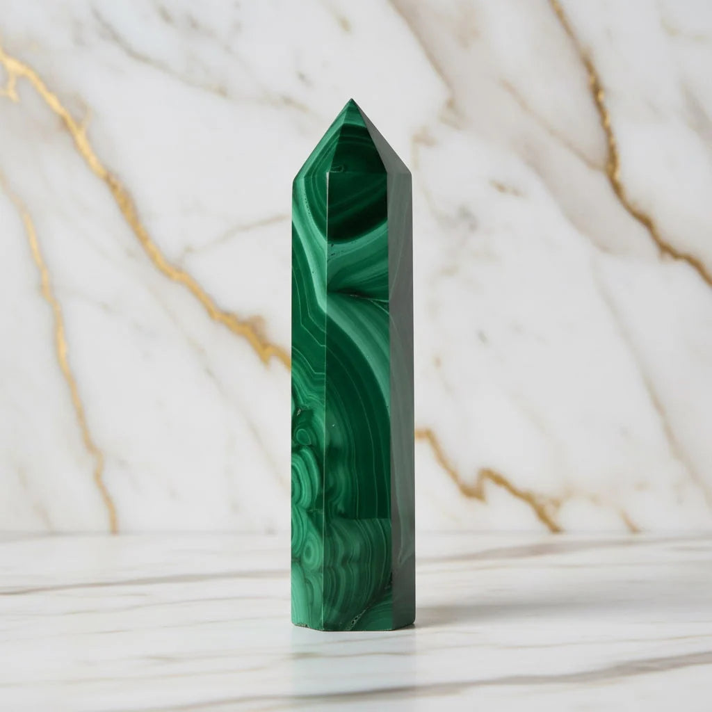 Malachit Obelisk – Transformation, Schutz & Energieausrichtung