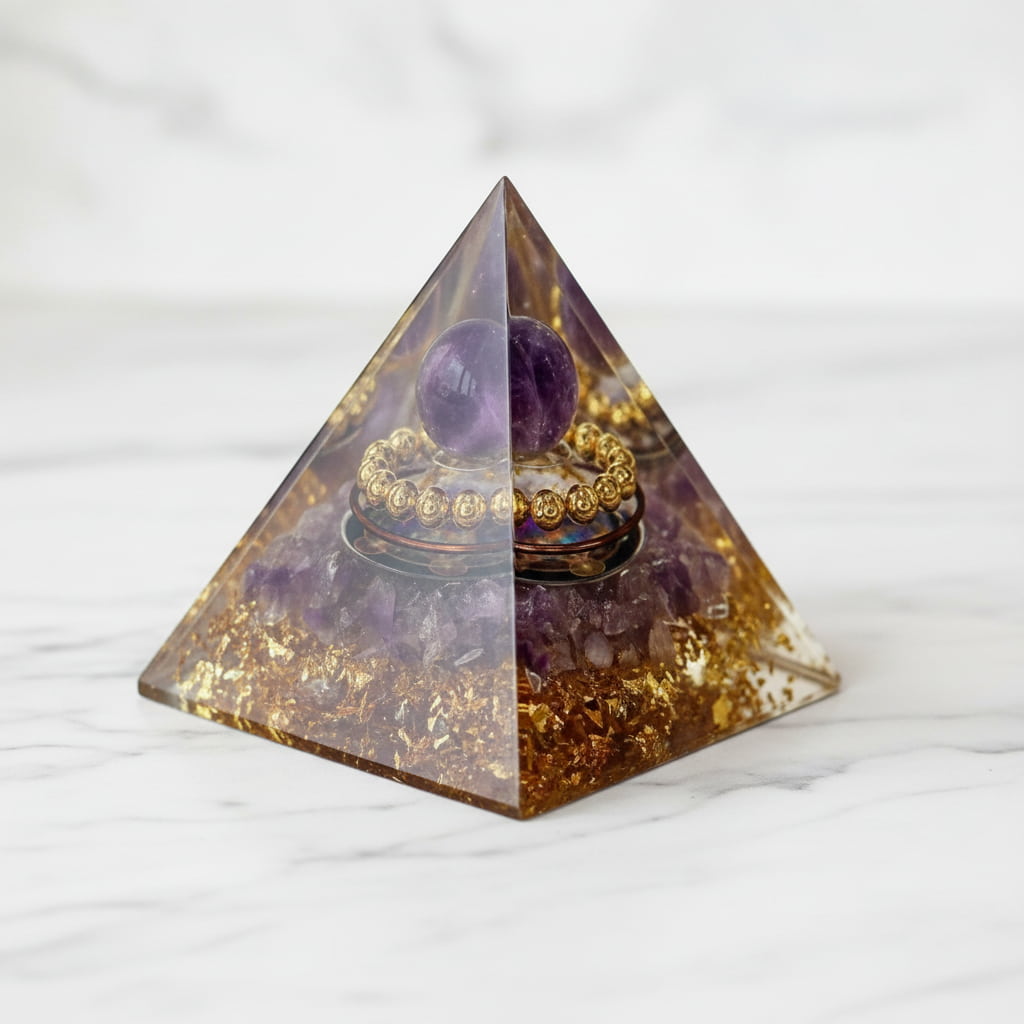 Amethyst Orgonit Pyramide – Energie, Balance & Mindset-Booster