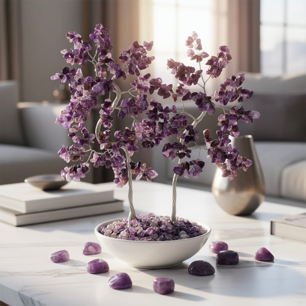 Amethyst Baum – Kristallenergie, Mindset & Selbstliebe für Alltag und Meditation
