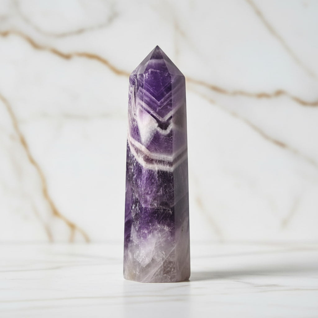 Amethyst Obelisk – Energie, Meditation & Mindset für dein Zuhause