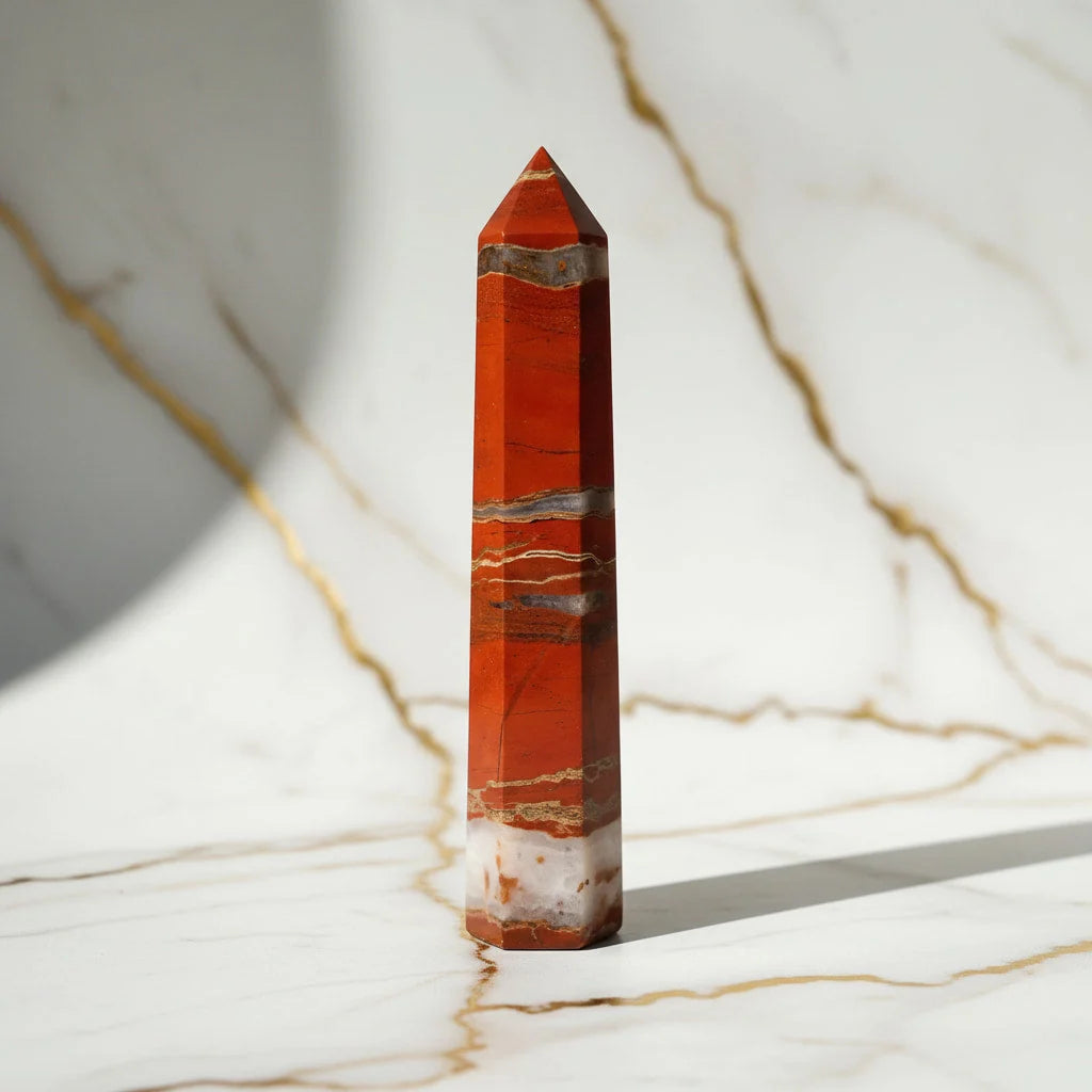 Jaspis Obelisk – Meditation, Selfcare & spirituelle Stabilität