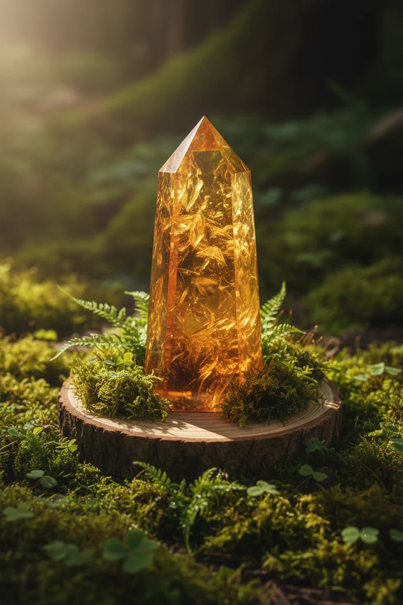 Bernstein Obelisk – Fokus, Energiefluss & natürliche Harmonie