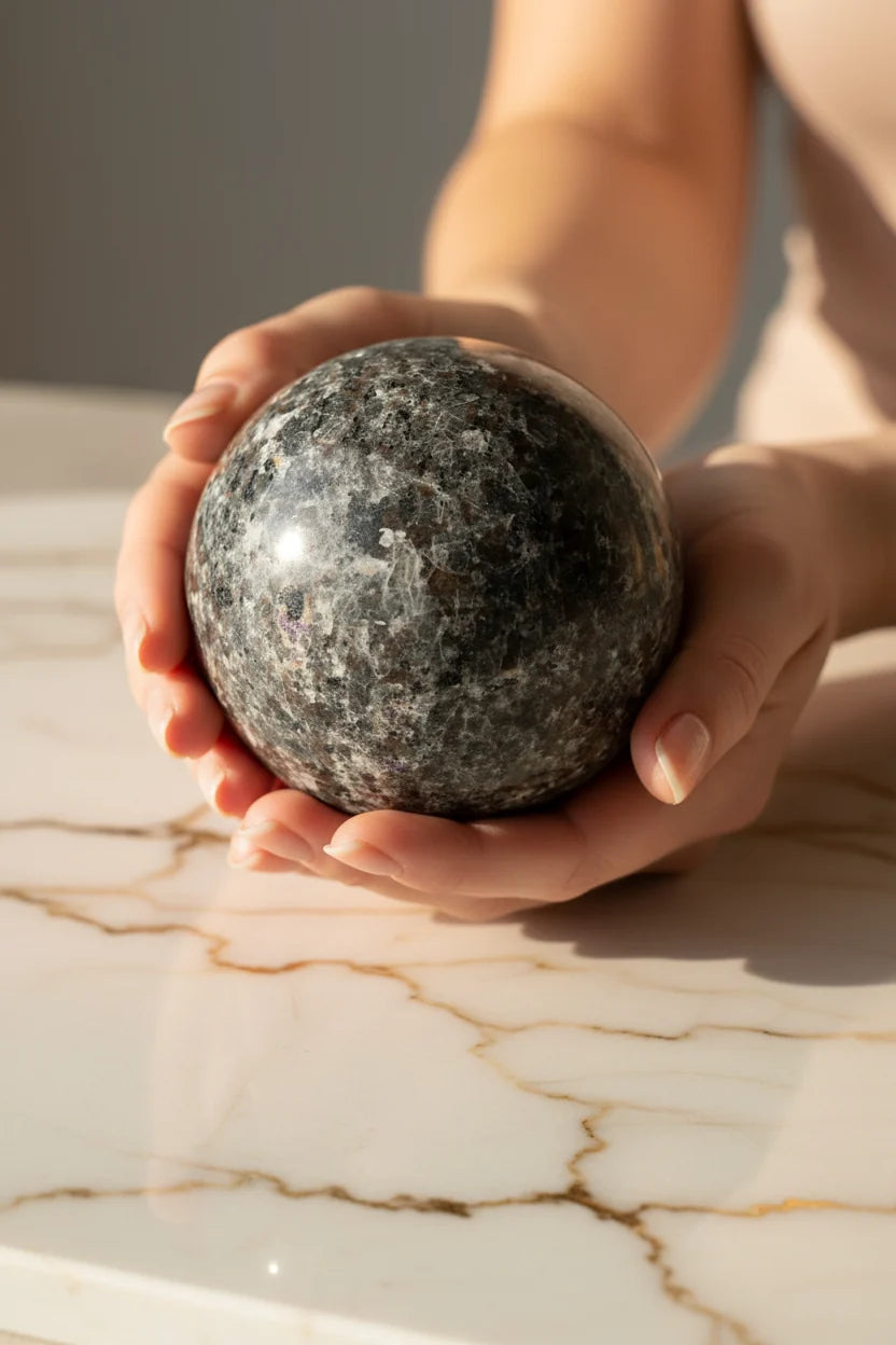 Yooperlite Kugel – Licht, Schutz & energetische Harmonie