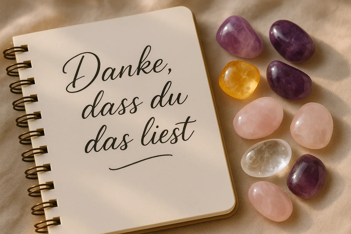 Dankbarkeitstagebuch: Mit Ritualen & Kristallen zu mehr Freude und innerer Ruhe