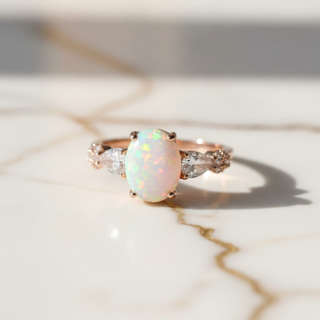 Opal Ring - Funkelndes Farbspiel CrystalScents