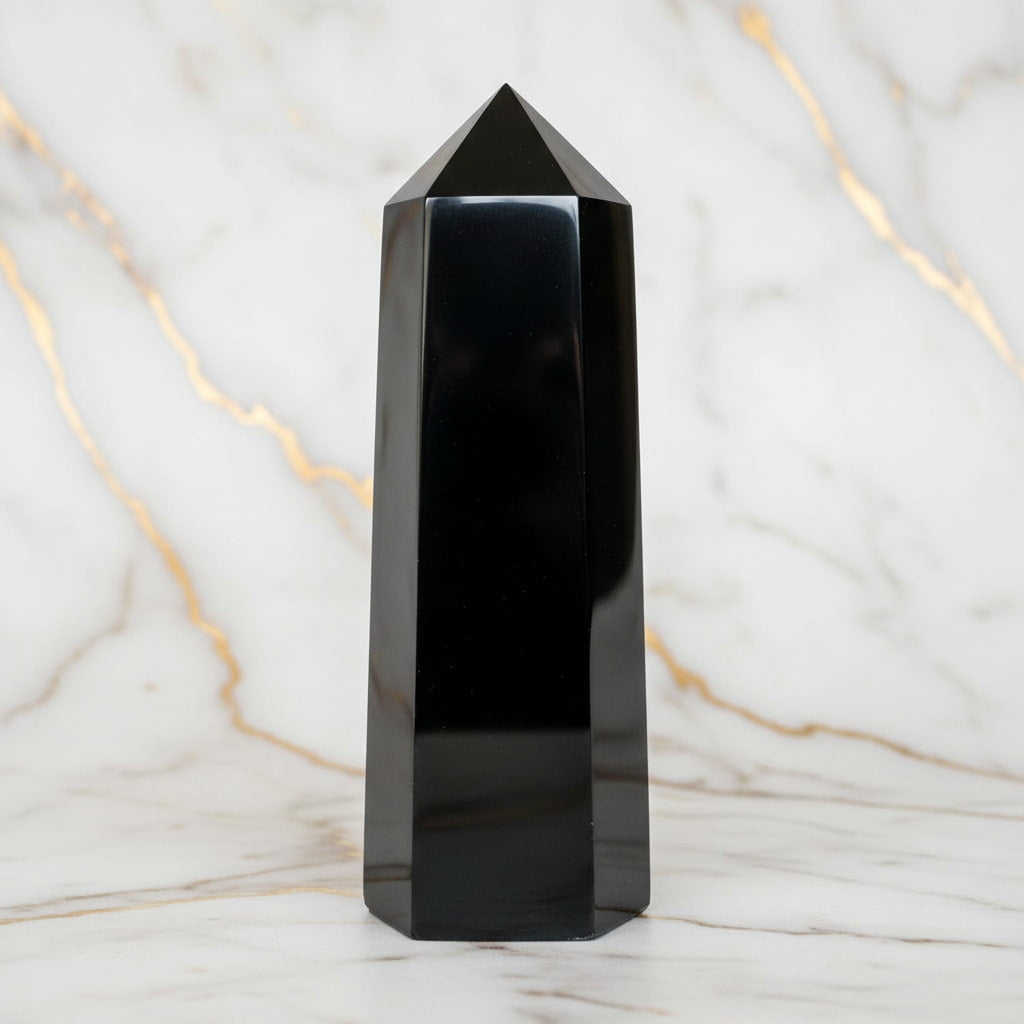 Großer Obsidian Obelisk – Schutzstein für mehr Klarheit CrystalScents