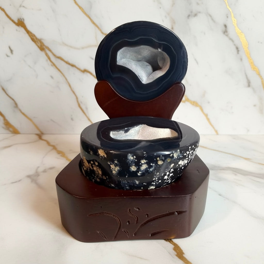 Achat Truhe - Schwarze Schönheit CrystalScents