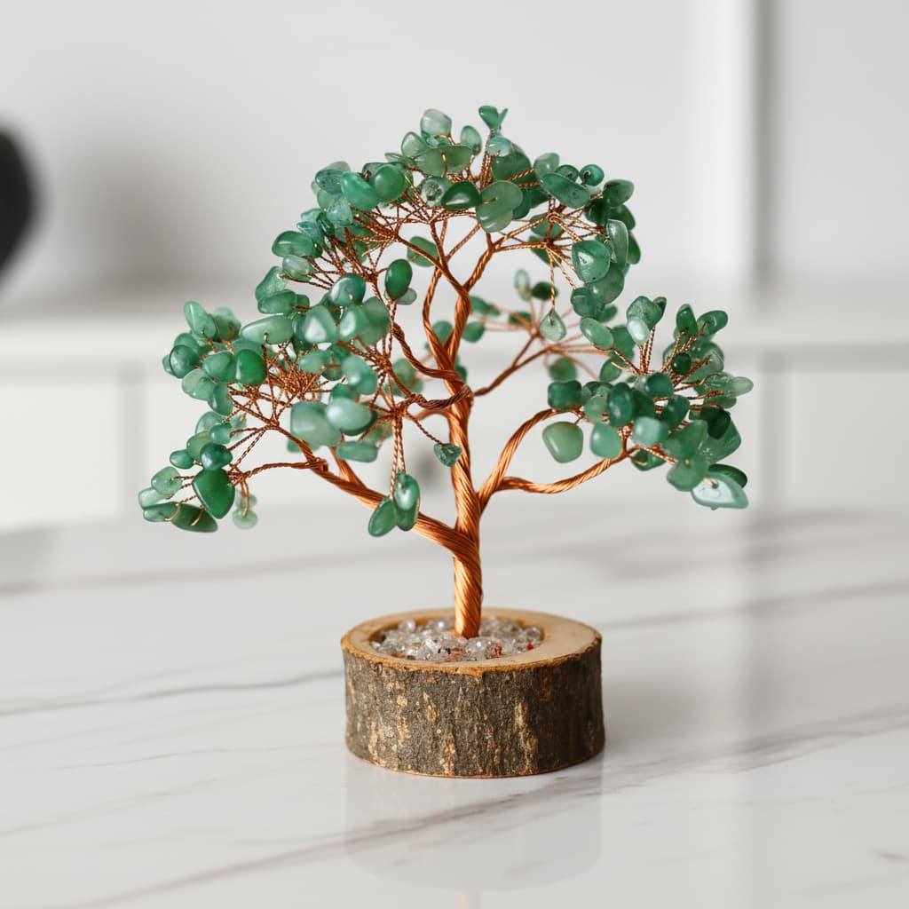Aventurin Baum – Auf Holzsockel CrystalScents