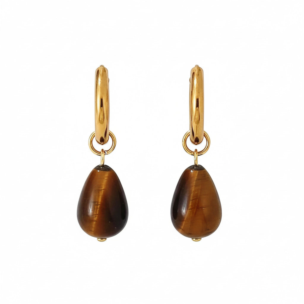 Tigerauge Ohrringe - Schutz & Eleganz CrystalScents