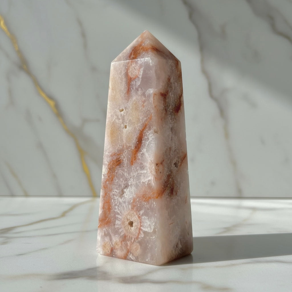 Rosa Amethyst Obelisk – Funkelnde Schönheit & Harmonie CrystalScents