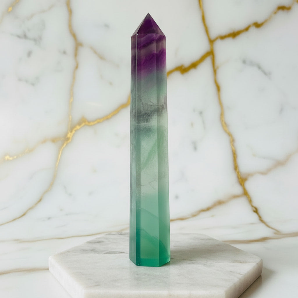 Fluorit Obelisk – Highlight in kräftigen Farbtönen CrystalScents