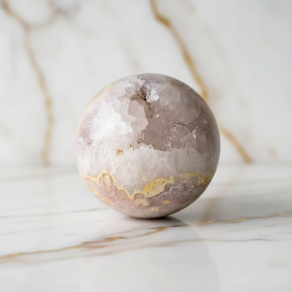 Rosa Amethyst Kugel – Glitzertraum für Harmonie & Balance CrystalScents