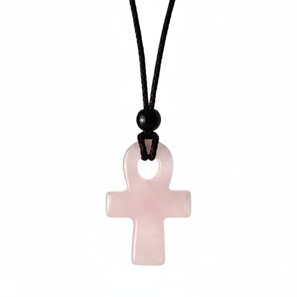 Rosenquarz Halskette - Anch Anhänger CrystalScents