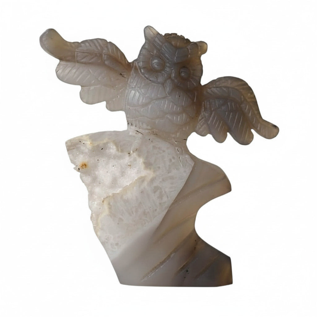 Achat – Graue Eulenfigur aus glitzerndem Kristall CrystalScents