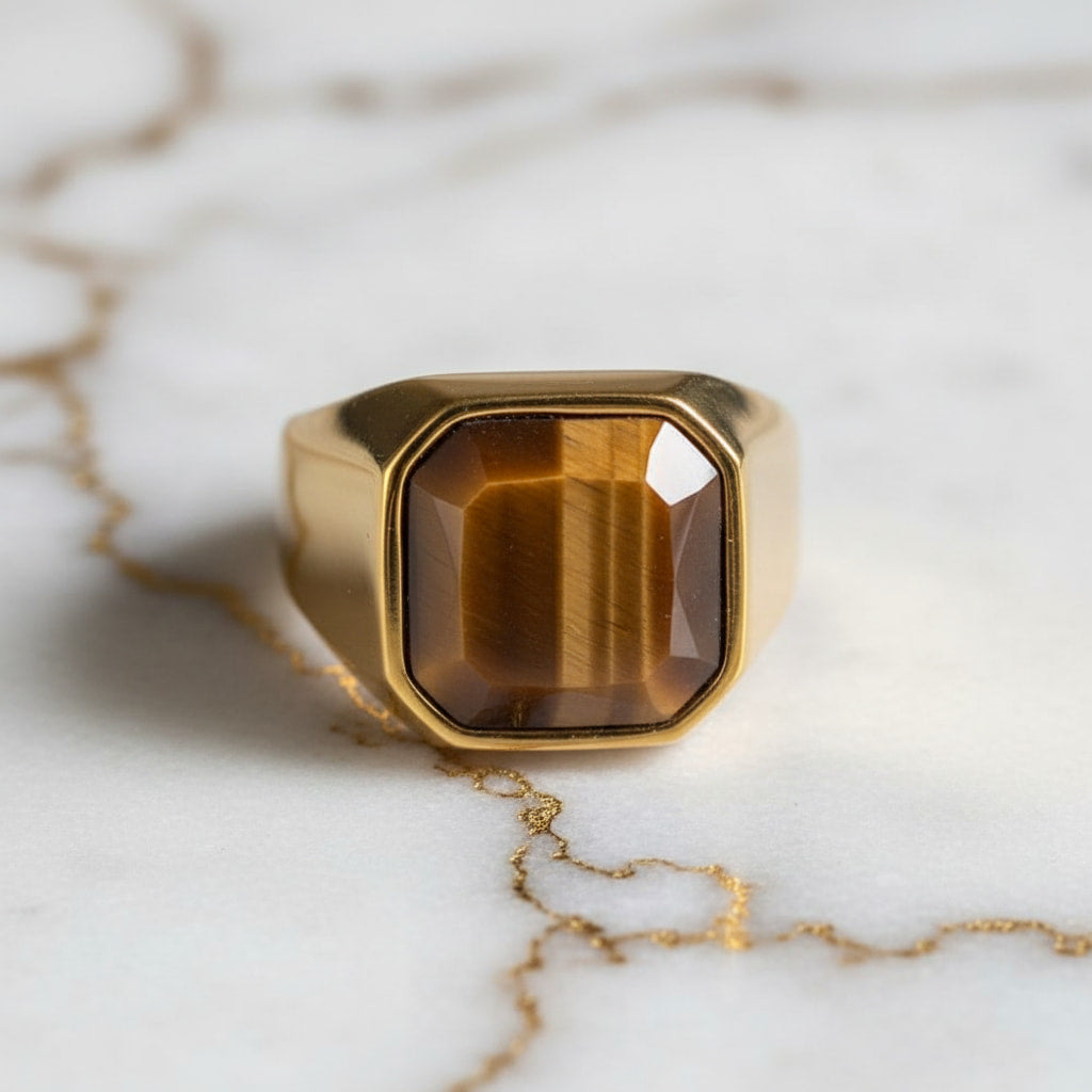Tigerauge Ring - Kraftvolle Akzente CrystalScents