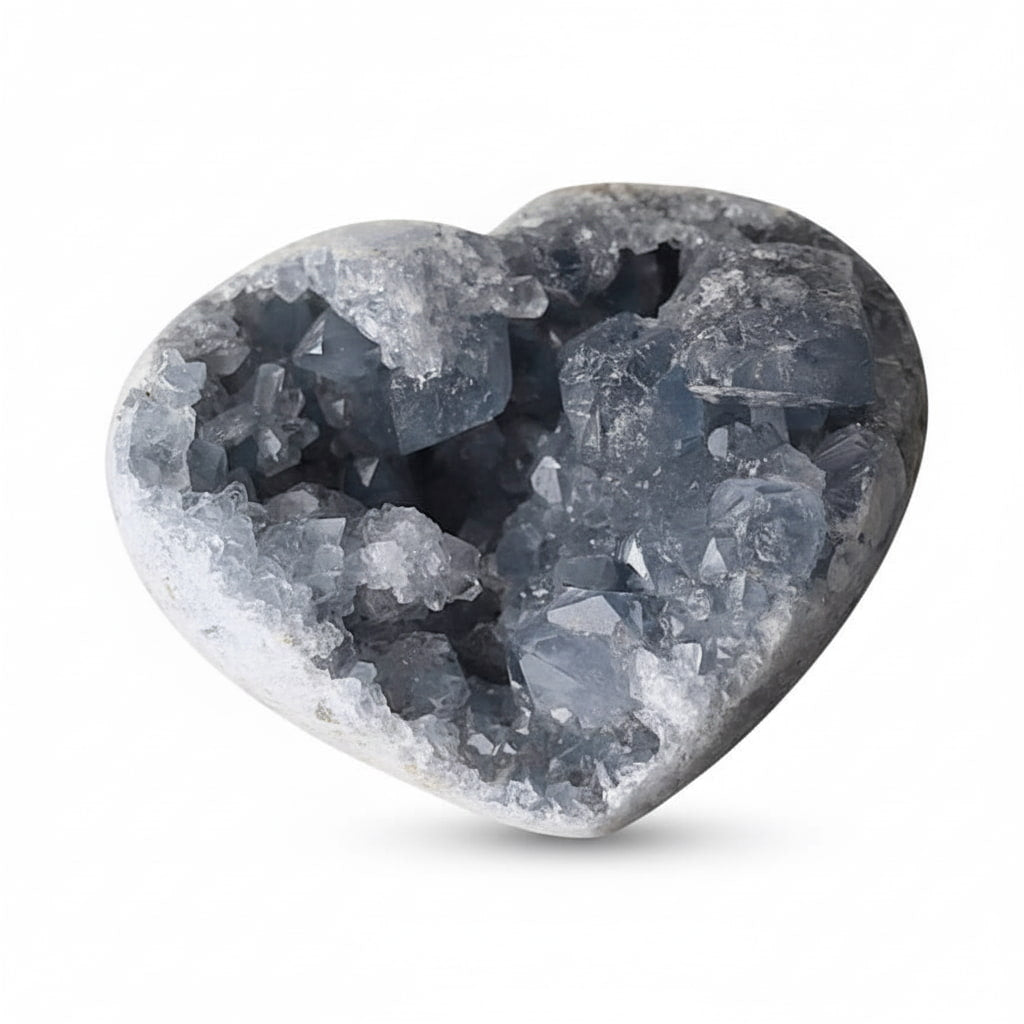 Großes Celestit Cluster Herz – Symbol für Liebe & Verbundenheit CrystalScents