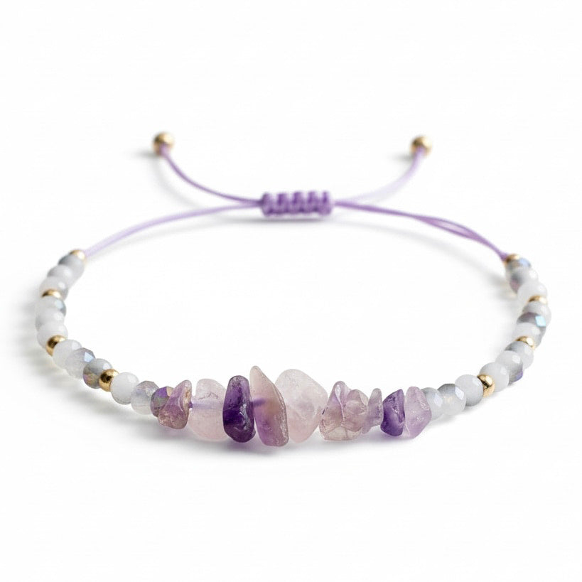 Amethyst Schutzarmband – Violetter Talisman für Balance CrystalScents