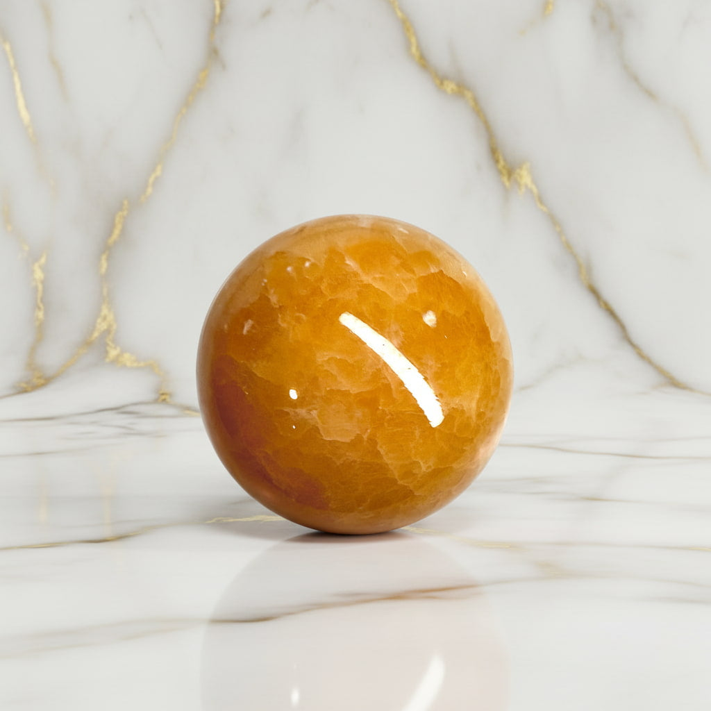 Calcit Kugel - Erdung & Energie CrystalScents