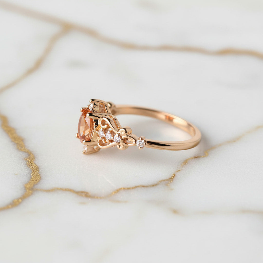 Ring mit orangem Stein – elegantes Schmuckstück für warme Akzente CrystalScents