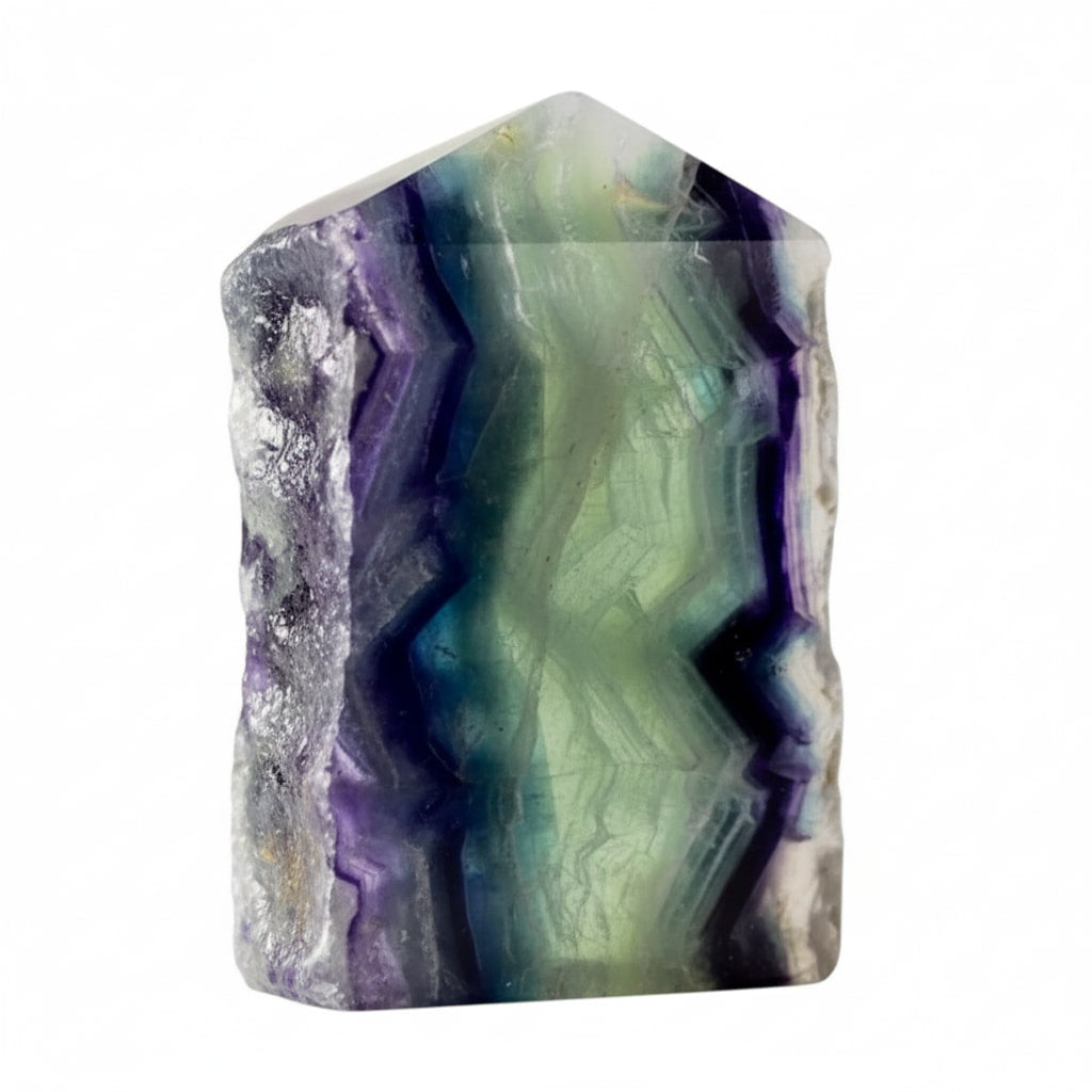 Fluorit Obelisk – Naturjuwel für Wohnräume CrystalScents