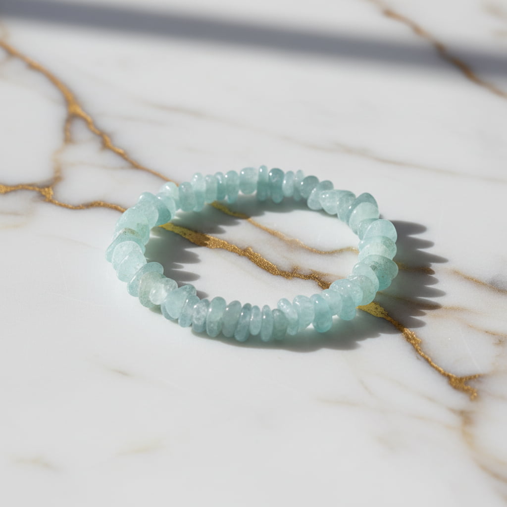 Aquamarin Splitterarmband – Klarheit & Stärke CrystalScents