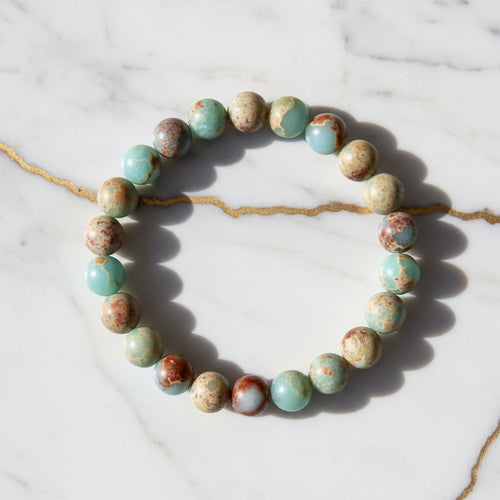 Kaiserstein Kugelarmband – Kraftvolles Naturjuwel für Stabilität CrystalScents