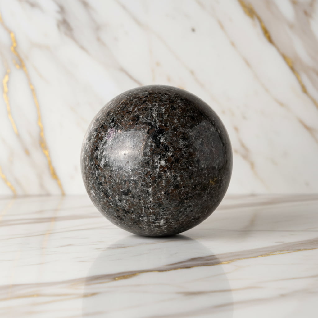 Sehr große Flammenstein Yooperlite Kugel - UV-reaktives Meisterwerk CrystalScents