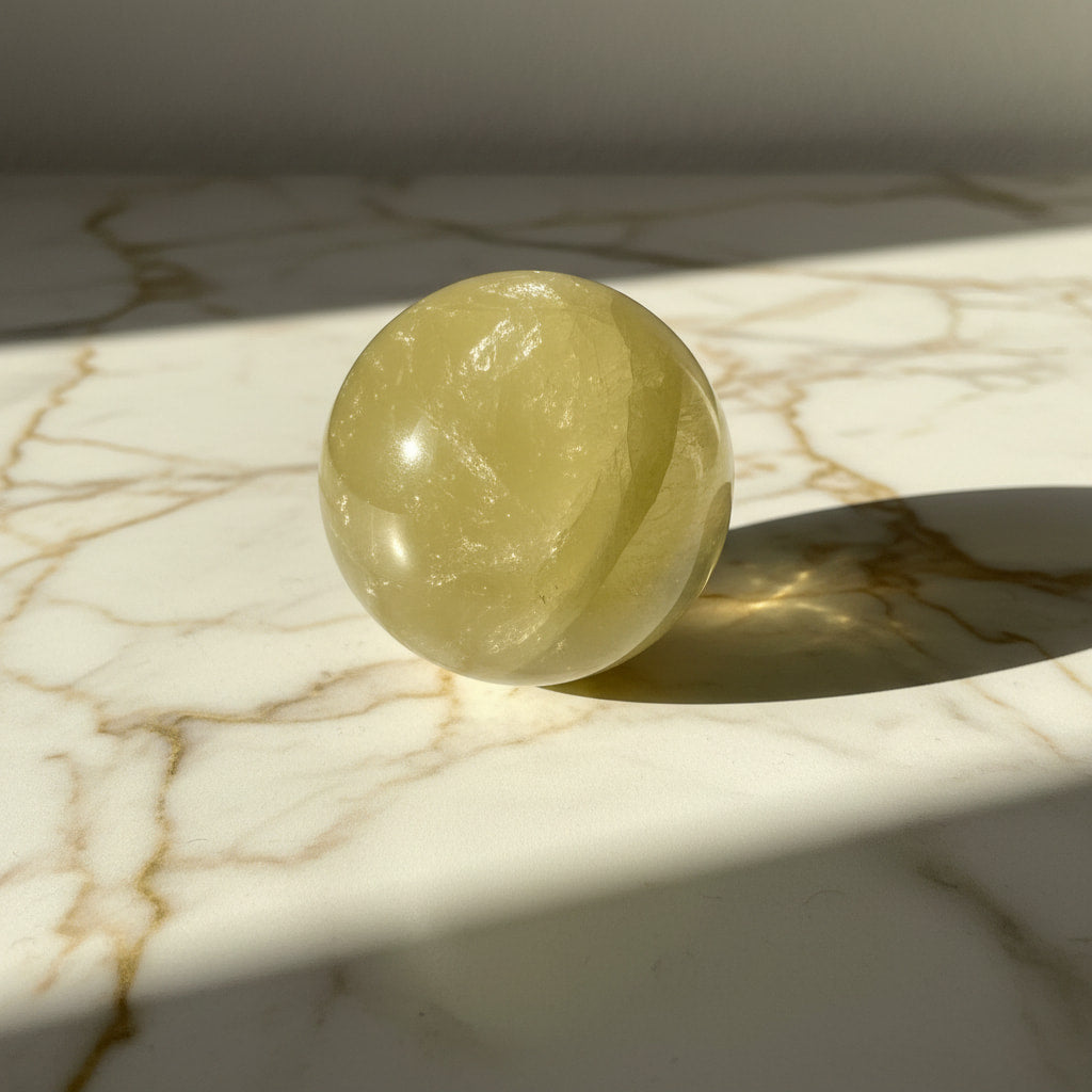 Citrin Kugel – Sonne & Lebensfreude CrystalScents
