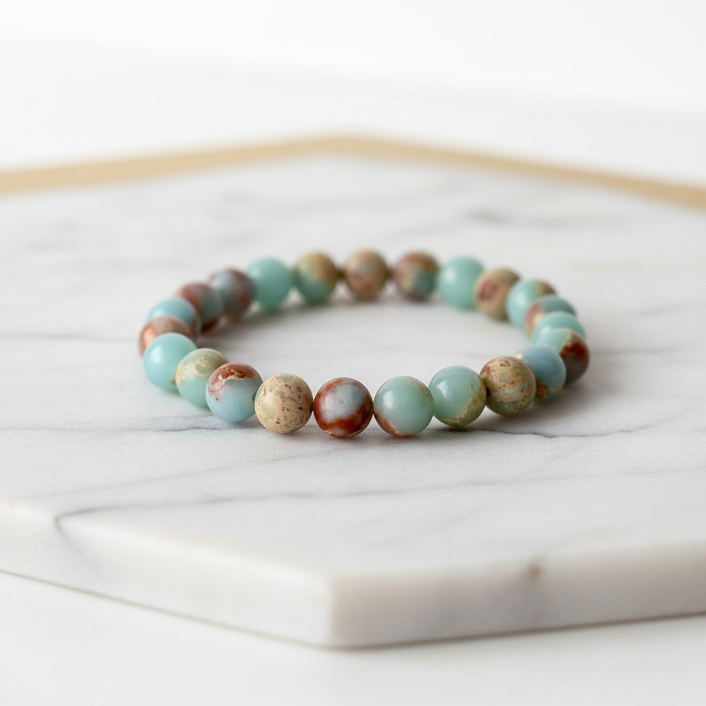 Kaiserstein Kugelarmband – Kraftvolles Naturjuwel für Stabilität CrystalScents