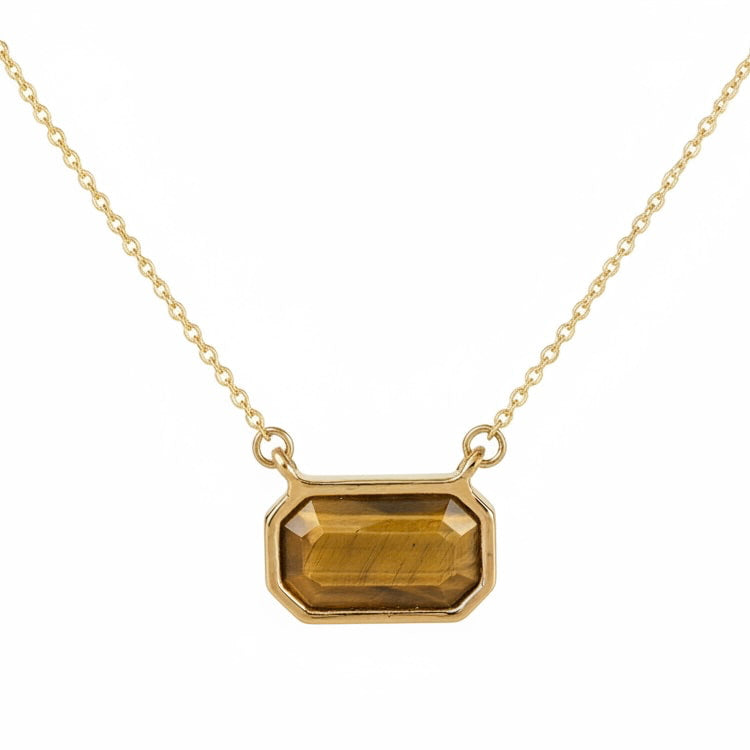 Tigerauge Halskette - Schimmernder Blickfang CrystalScents