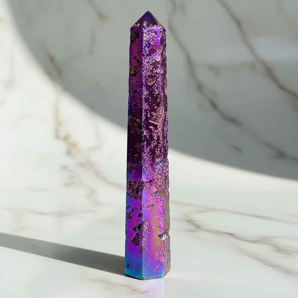Sphalerit Obelisk - Violette Aura CrystalScents