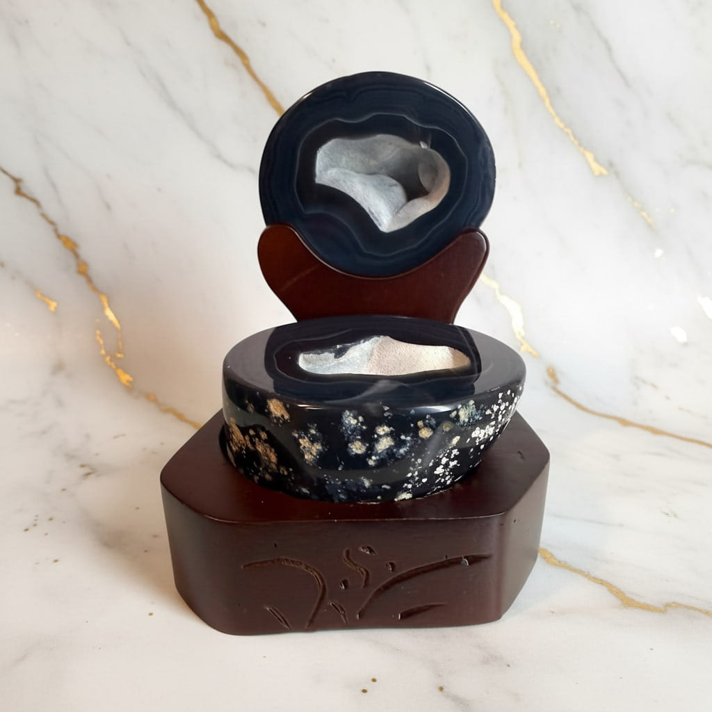 Achat Truhe - Schwarze Schönheit CrystalScents