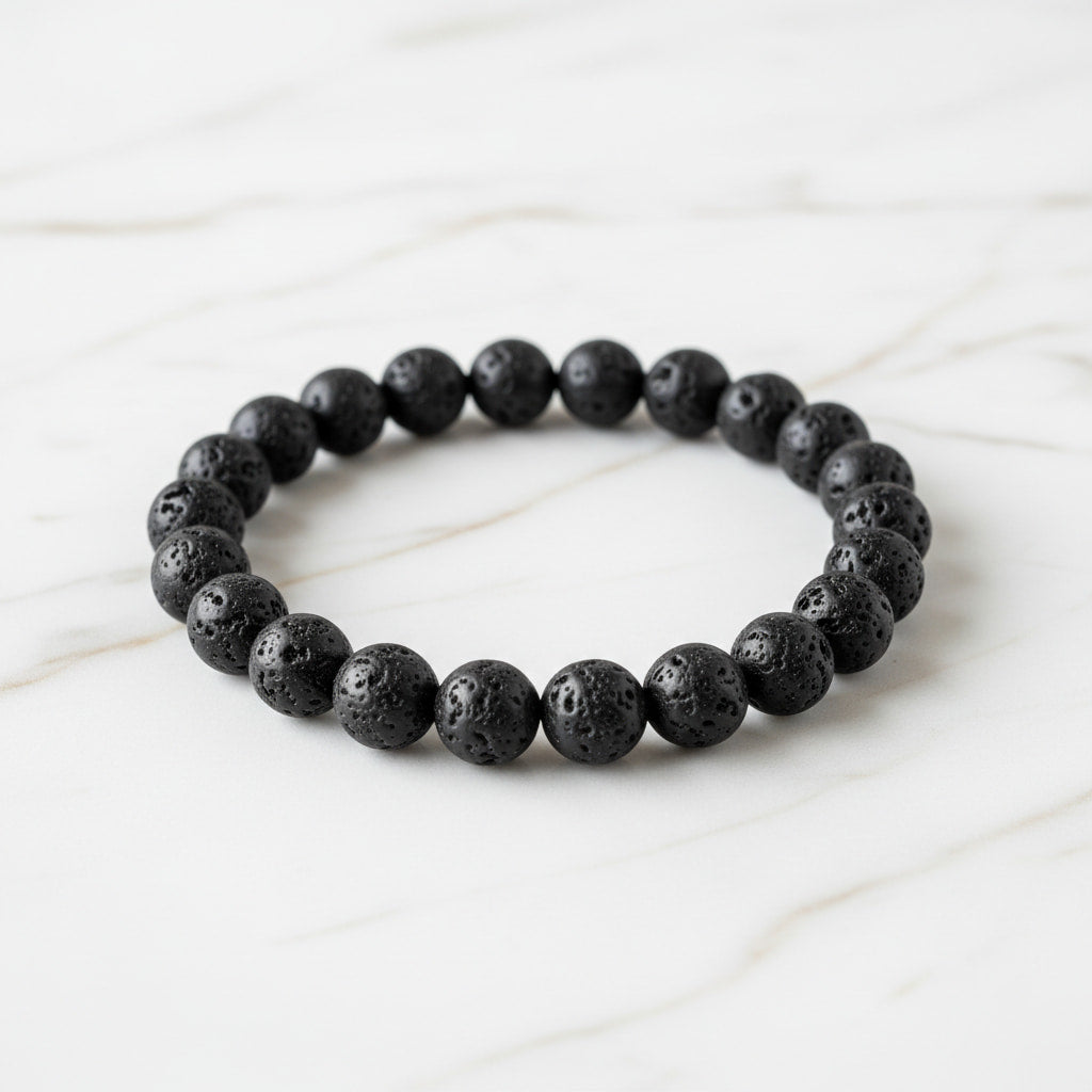 Vulkanstein Kugelarmband - Erdung & innere Stärke CrystalScents