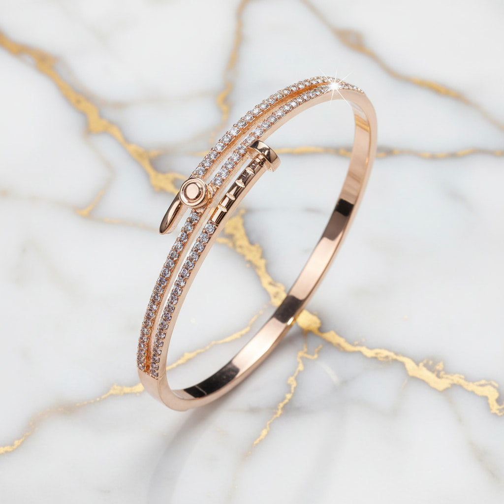 Armband Roségold – Funkelndes Nagel Design CrystalScents