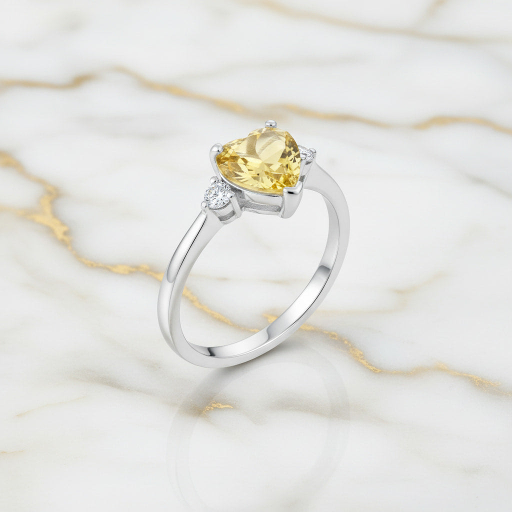 Citrin Ring - Strahlendes Herz CrystalScents