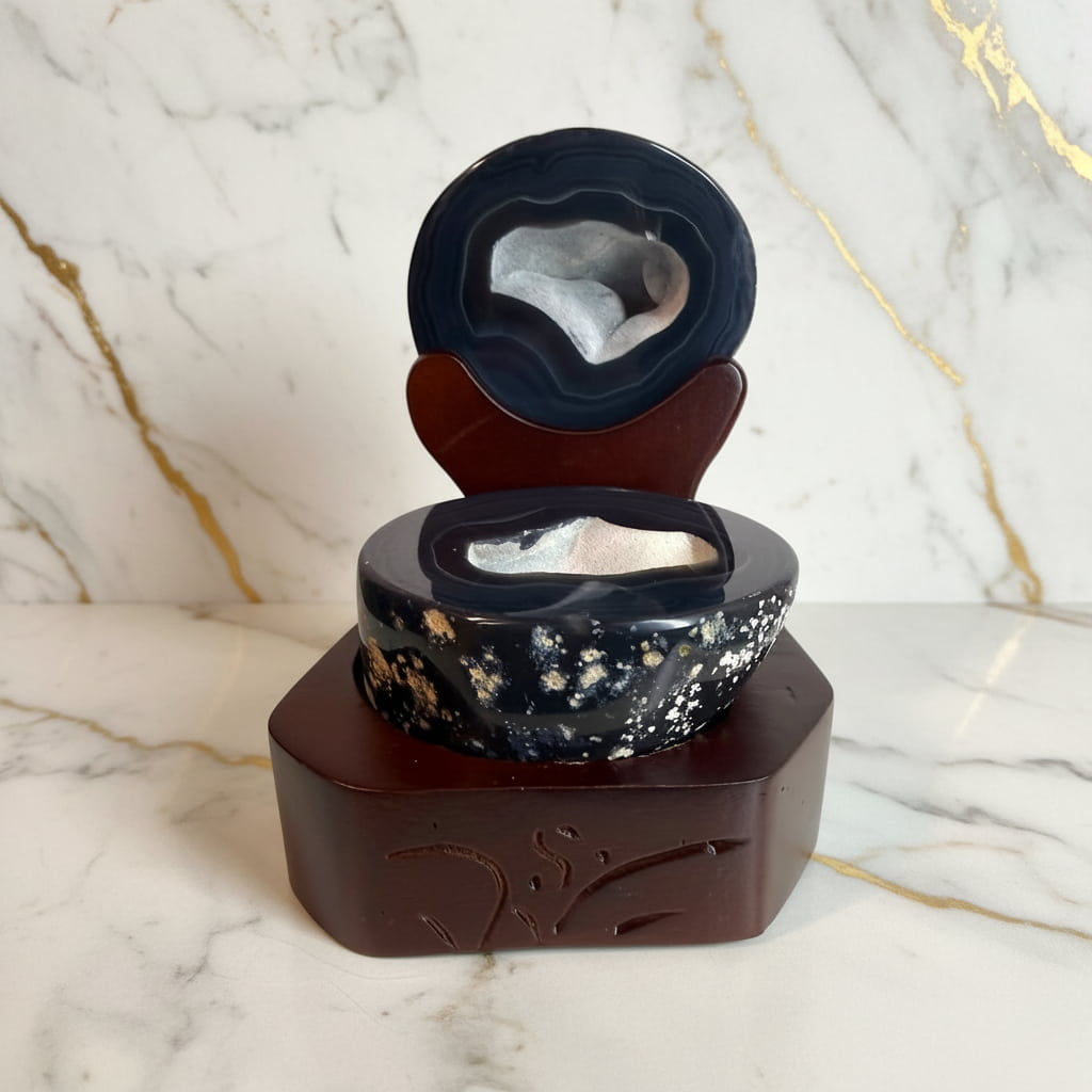 Achat Truhe - Schwarze Schönheit CrystalScents