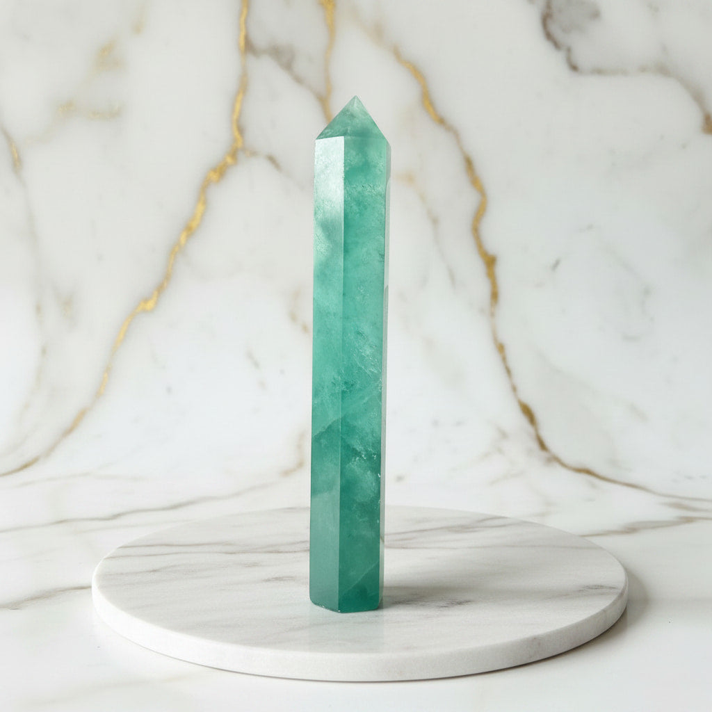 Fluorit Obelisk – Strahlendes Statement CrystalScents