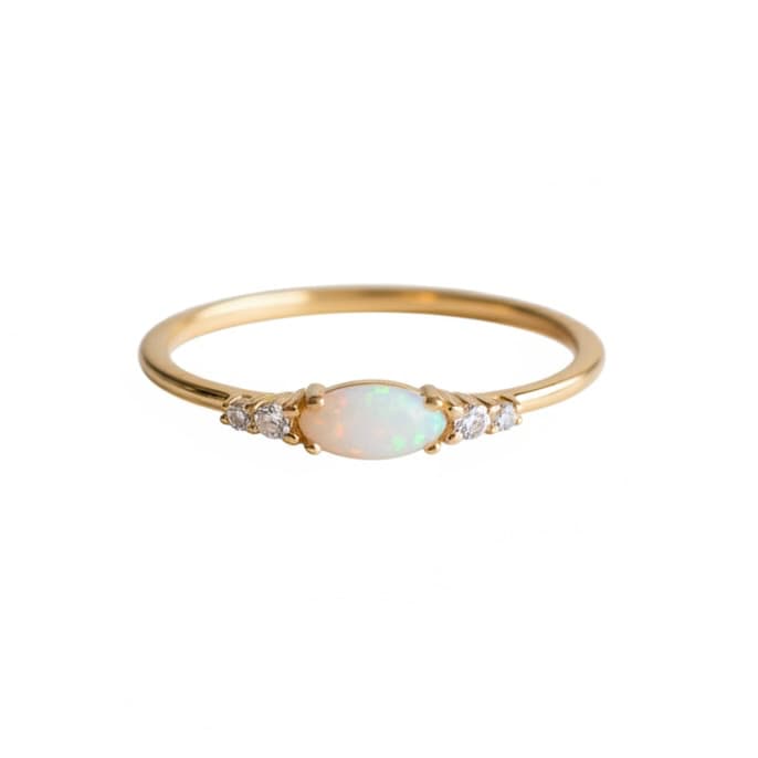Ring gold mit zartem Opal-Highlight CrystalScents