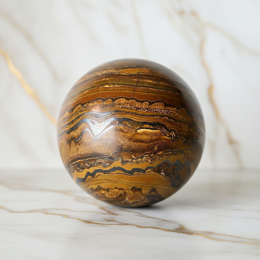 Große Tigereisen Kugel – Mut, Stabilität & innere Stärke CrystalScents
