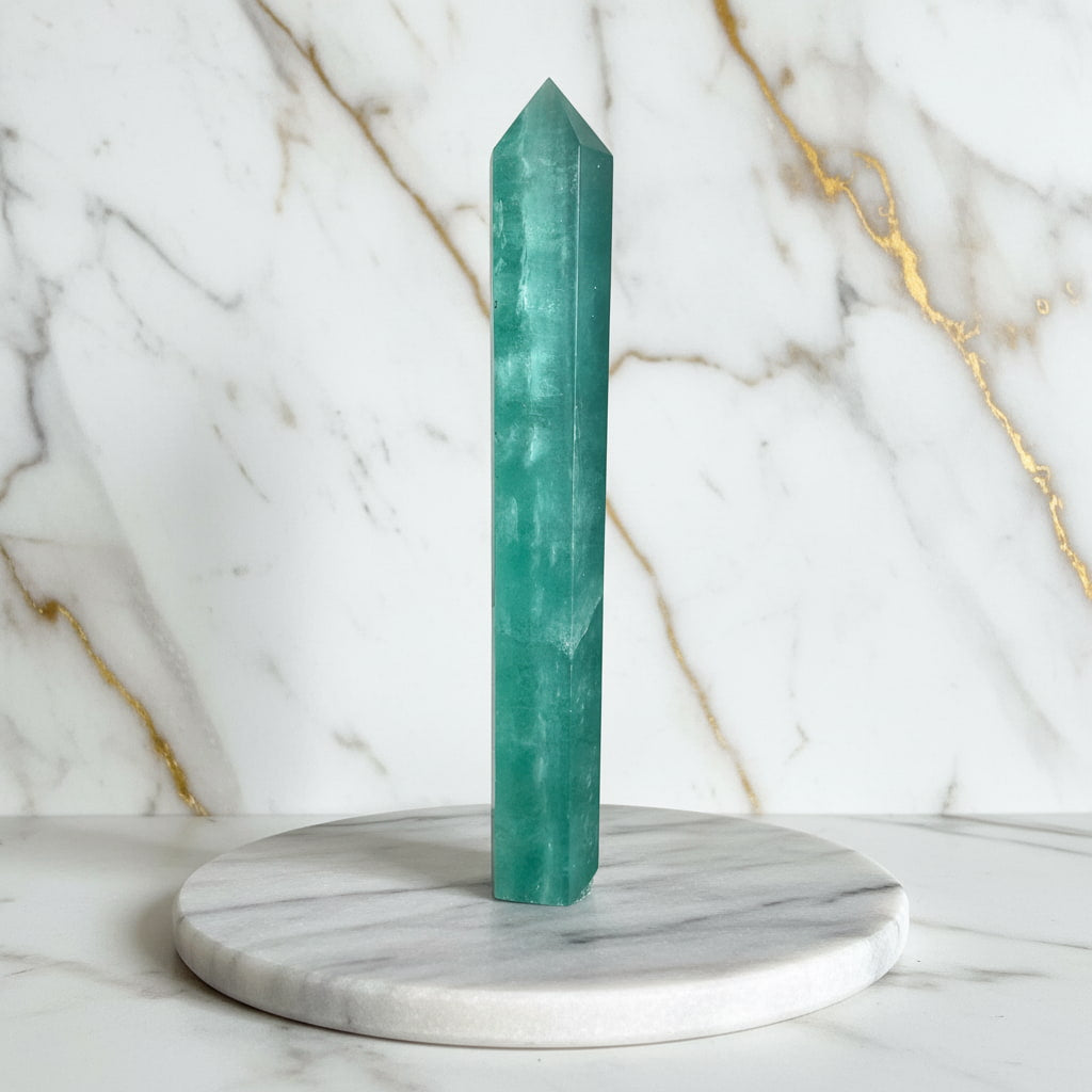 Fluorit Obelisk – Strahlendes Statement CrystalScents