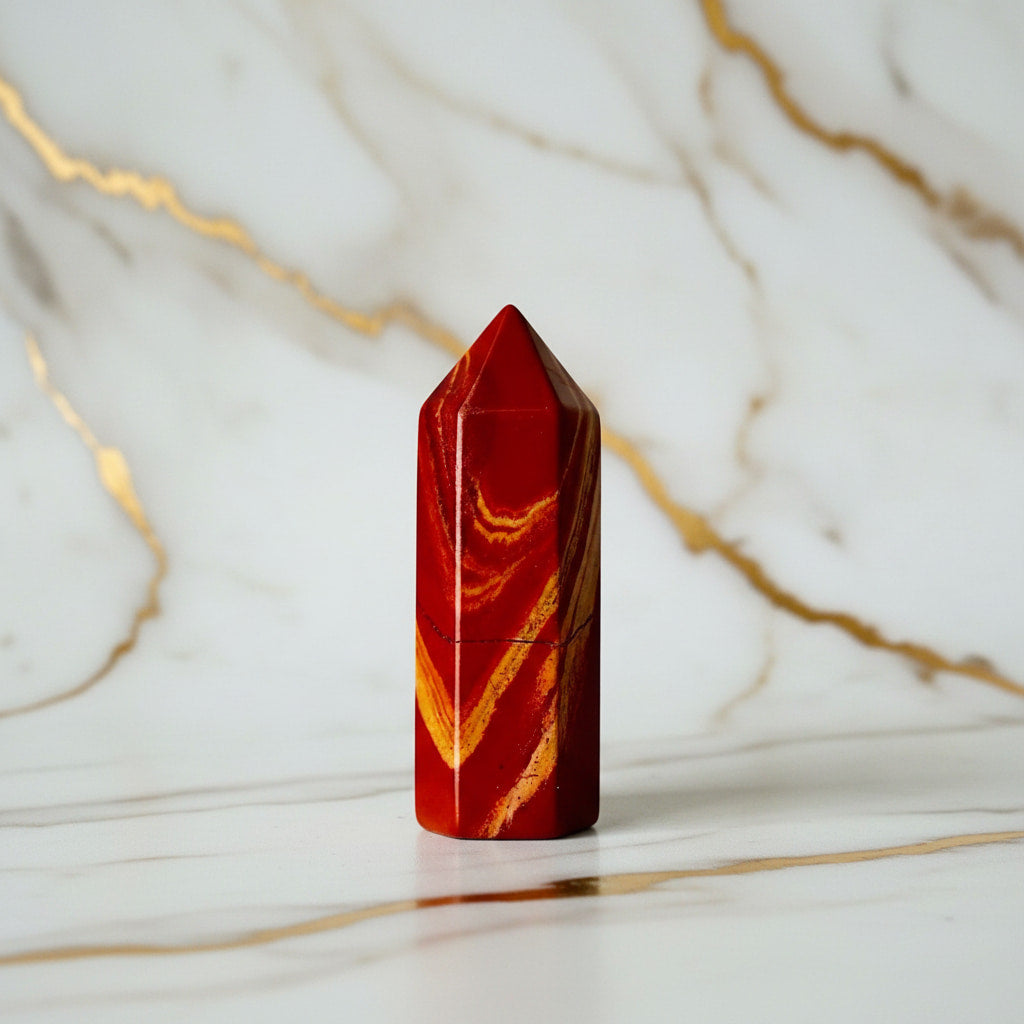 Mini Roter Jaspis Obelisk – Erdung & Stärke CrystalScents