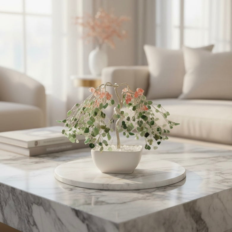 Aventurin & roter Achat Baum – Dekorativer Kristallbaum CrystalScents