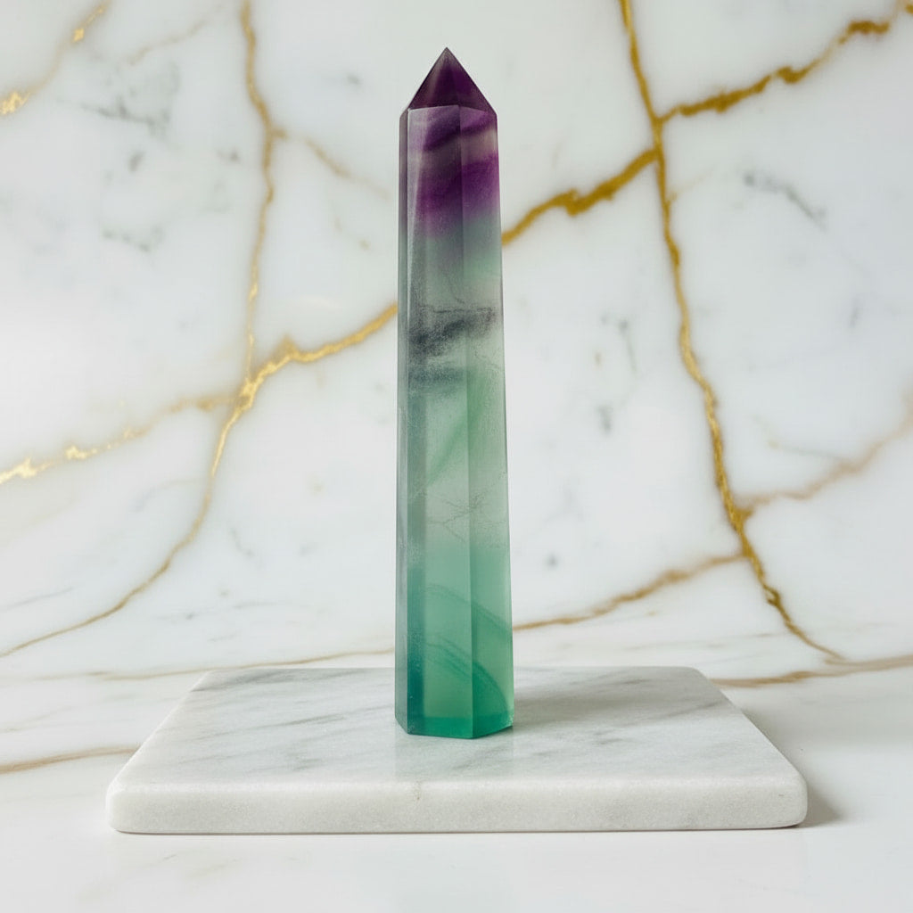 Fluorit Obelisk – Highlight in kräftigen Farbtönen CrystalScents