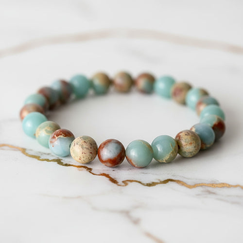 Kaiserstein Kugelarmband – Kraftvolles Naturjuwel für Stabilität CrystalScents