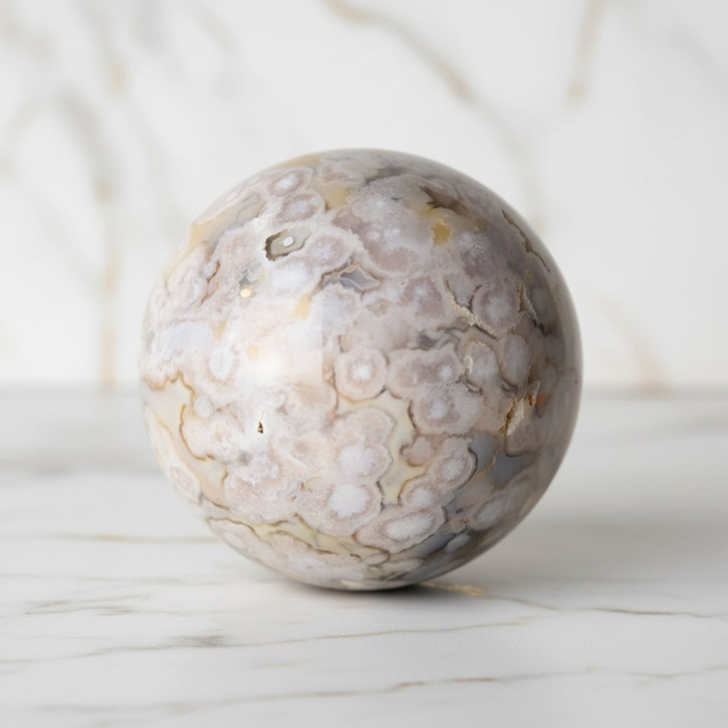Kirschblüten Achat Kugel – Frühlingszauber CrystalScents