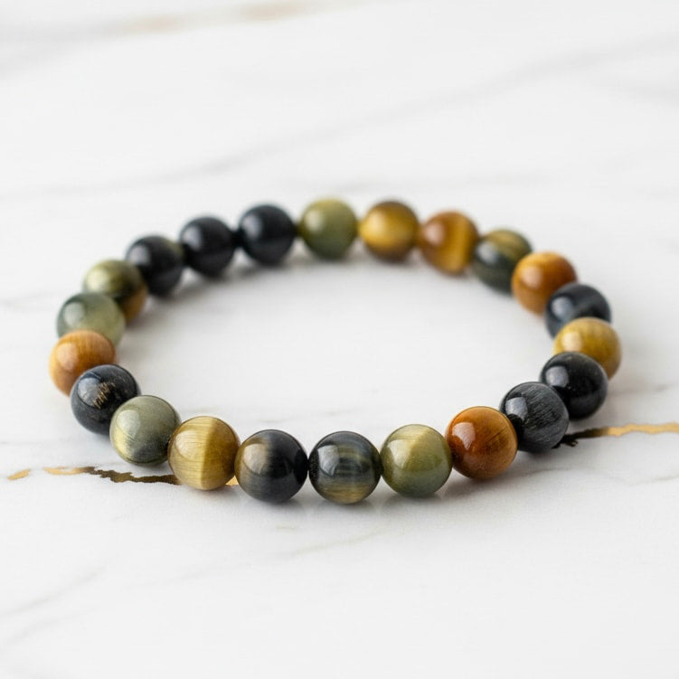 Tigerauge Kugelarmband - Energie & Schutz CrystalScents