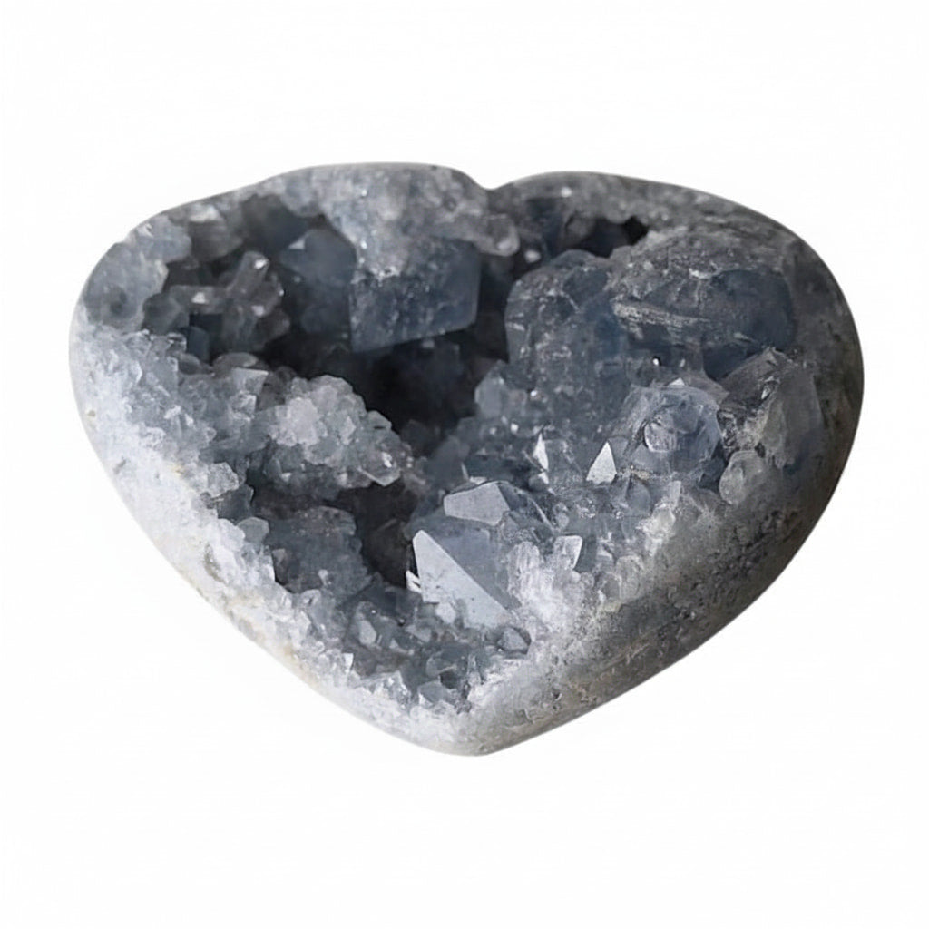 Großes Celestit Cluster Herz – Symbol für Liebe & Verbundenheit CrystalScents