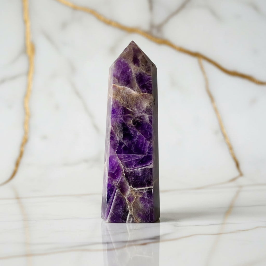 Amethyst Obelisk – Eleganz, Fokus & Harmonie CrystalScents